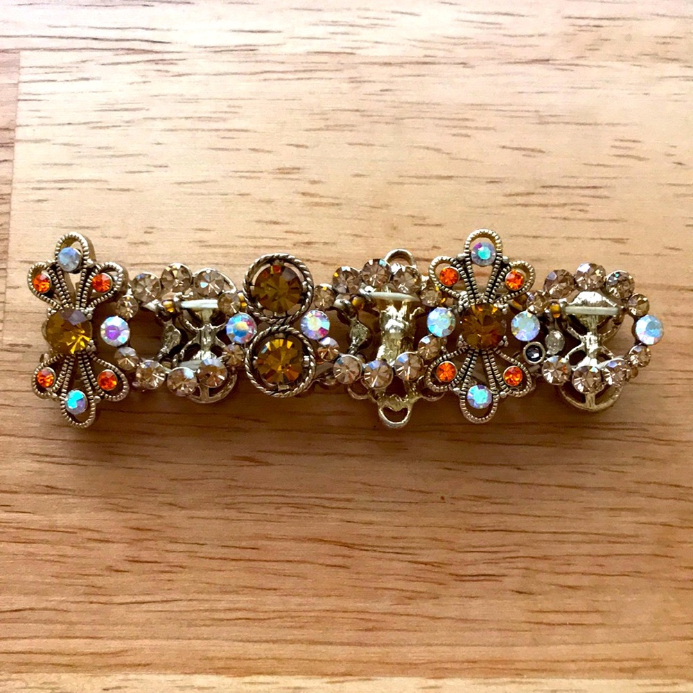 Gold Brown Crystal Bracelet